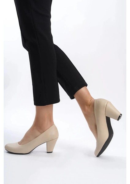 Tarçın Hakiki Deri Günlük Kadın Topuklu Ayakkabı TRC50-1073 fiyatları