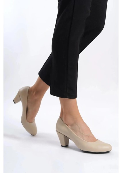 Tarçın Hakiki Deri Günlük Kadın Topuklu Ayakkabı TRC50-1073 modelleri