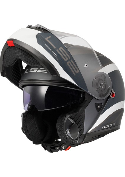 Strobe 2 Vıctory Mat Gri-Mavi-Kum Kask modelleri
