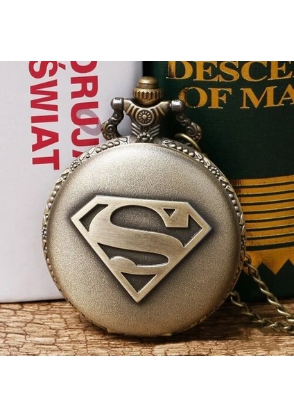 Süpermen Tasarımlı Köstekli Saat