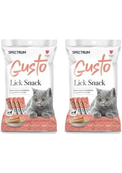 Gusto Somon Balıklı Sıvı Kedi Ödül Maması 4X15 gr x 2 adet