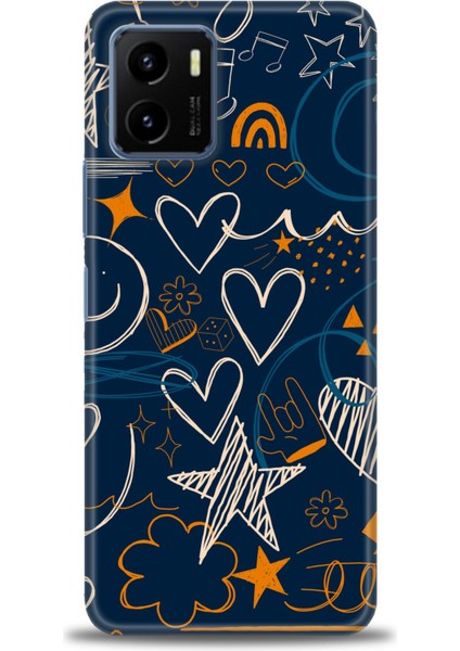 Vivo Y33S Kılıf Hd Baskılı - Notalar ve Kalpler