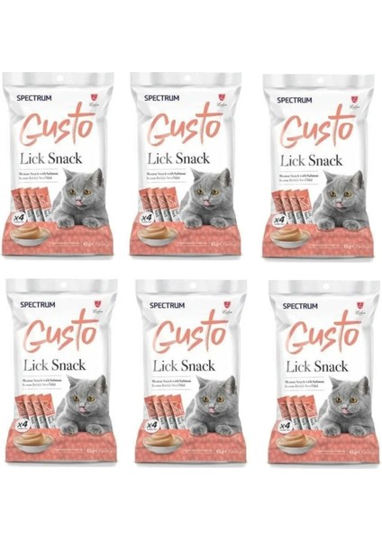 Gusto Somon Balıklı Sıvı Kedi Ödül Maması 4X15 gr 6 adet