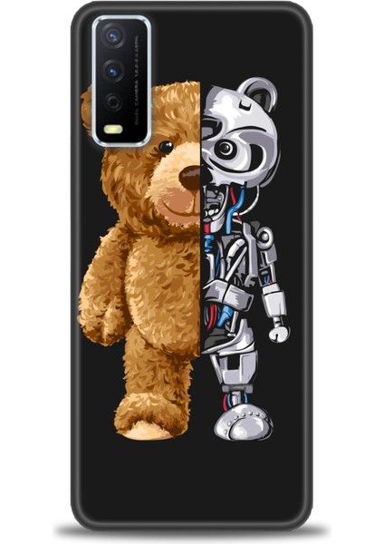 Vivo Y11S Kılıf Hd Baskılı - Ayı ve Iskeleti