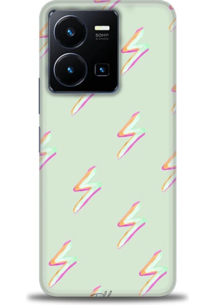 Vivo Y35 Kılıf Hd Baskılı - Şimşekler