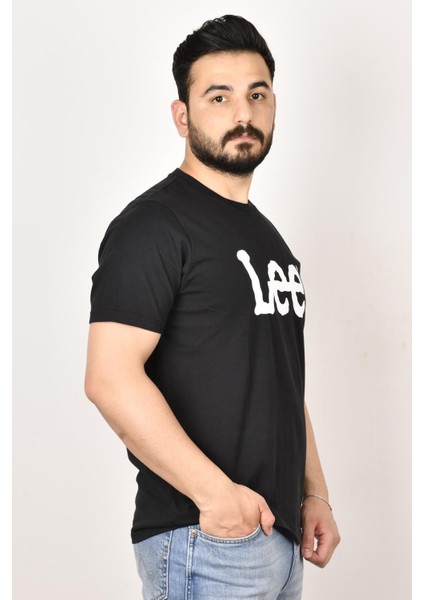 Lee Erkek Siyah Yuvarlak Yaka Tişört ML65QAI001