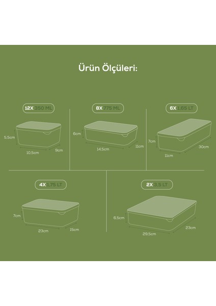 32'li Buzdolabı Düzenleyici Organizer Mikrodalgaya Uygun Difriz Saklama Kabı Gri