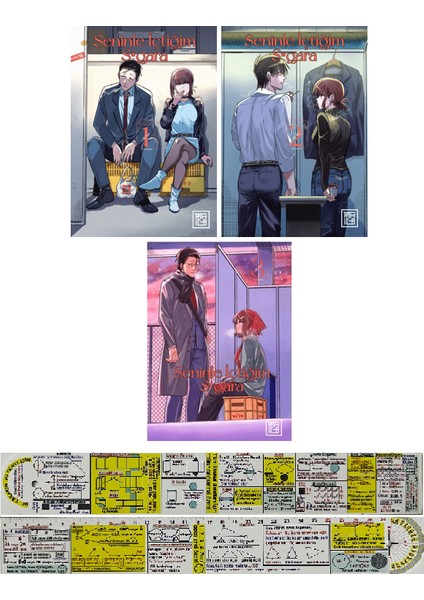 Seninle Içtiğim S*gara 1-2-3. Ciltler Manga Seti + Mat. Öğreten Cetvel