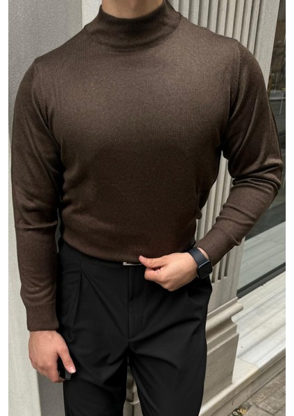 Erkek Standart Fit Normal Kesim Yarım Balıkçı Yaka Triko Kazak fırsatları