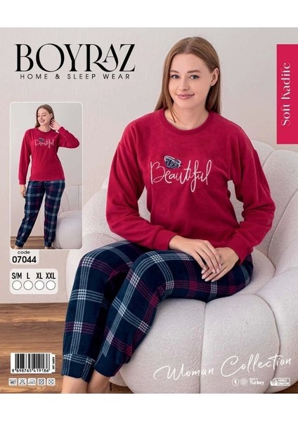 07044 Bayan Soft Kadife Pijama Takımı