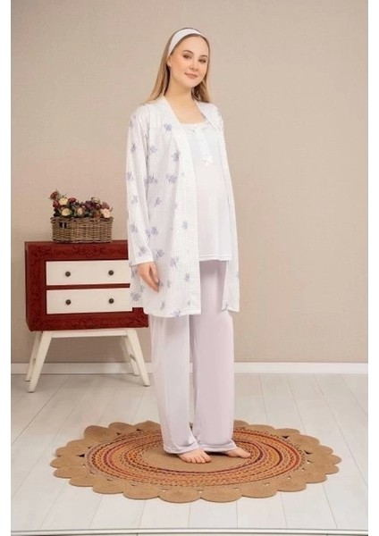 Ba-Ha 4521 Sabahlıklı Lohusa Pijama Takımı
