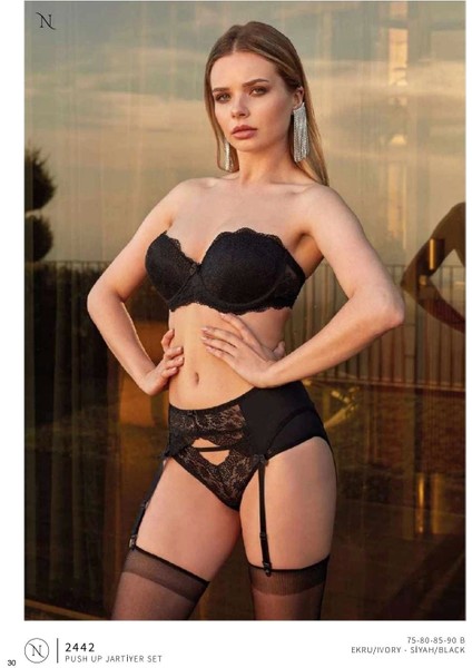 2442 Bayan Straplez Jartiyer Takım