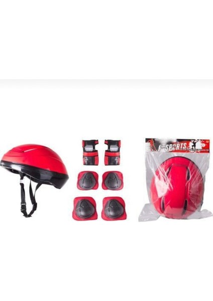 Çocuk Kask Dizlik Dirseklik Koruyucu Seti