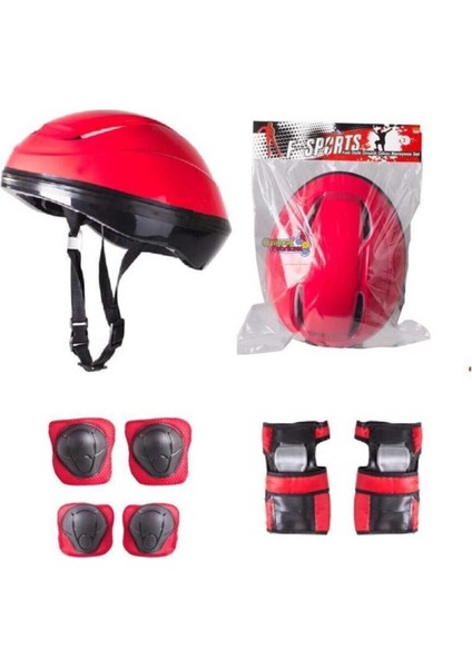 Çocuk Kask Dizlik Dirseklik Koruyucu Set 7 Parça