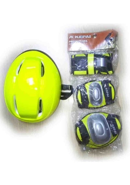 Çocuk Kask Dizlik Dirseklik Koruyucu Set 7 Parça