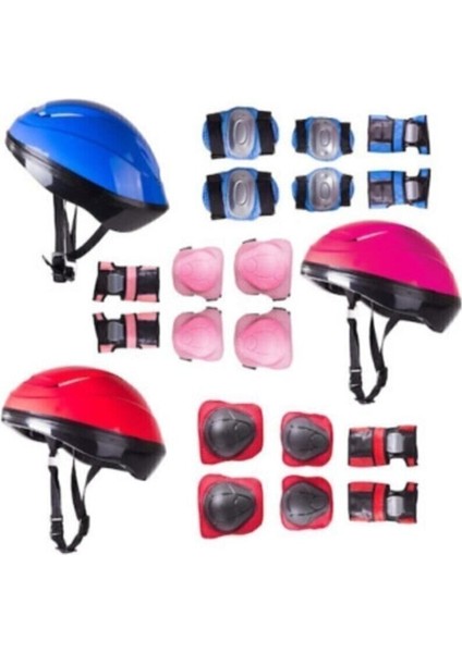 Çocuk Kask Dizlik Dirseklik Koruyucu Set 7 Parça fiyatları