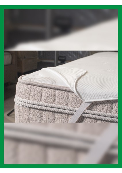 Köşeleri Lastikli Yatak Koruyucu Ped Sessiz Alez Ev Otel 4 Köşe Lastikli Çarşaf