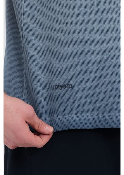 Erkek Lacivert Bisiklet Yaka Yıkamalı Basic T-Shirt - 165 fırsatları