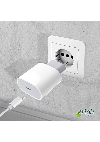 iPhone Uyumlu 20W Hızlı Şarj Adaptörü | Type-C Pd Destekli | Güvenli & Kompakt Tasarım
