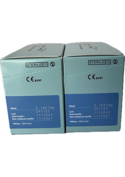 Akupunktur Iğnesi Intredermal Iğne 0.18X7 mm 200LÜK Paket 2 Kutu 400 Adet fiyatları