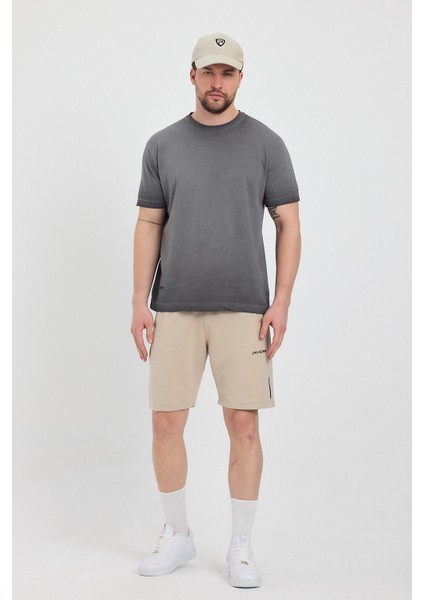 Erkek Siyah Bisiklet Yaka Yıkamalı Basic T-Shirt - 165 fiyatları