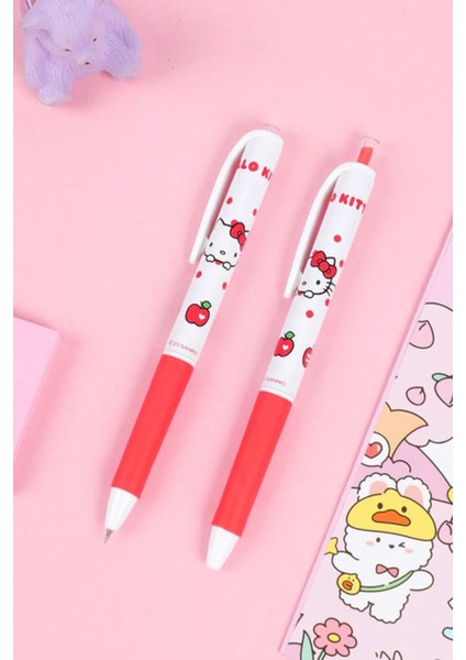 Sanrio Lisanslı Elma Koleksiyonu Jel Tükenmez Kalem - Hello Kitty
