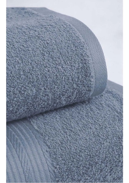 2 Parça Battal Lüks Premium Banyo Spa Havlu Takımı 90X170 cm Indigo