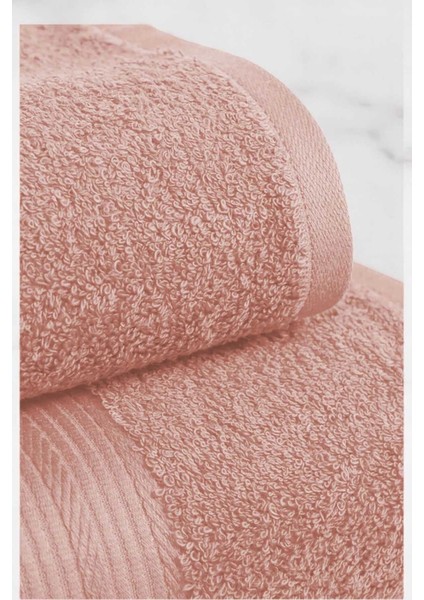 2 Parça Battal Lüks Premium Banyo Spa Havlu Takımı 90 x 170 cm Somon