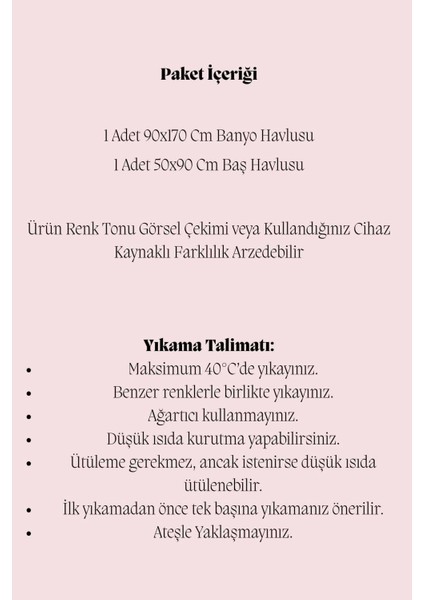 2 Parça Battal Lüks Premium Banyo Spa Havlu Takımı 90 x 170 cm Somon