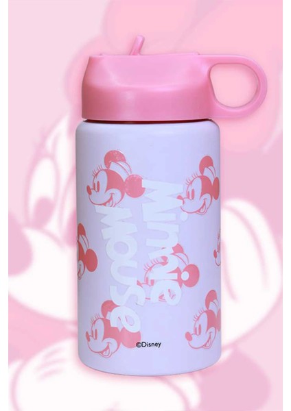 Disney Lisanslı Kulplu Çelik Matara (550ML, Beyaz) - Minnie fırsatları