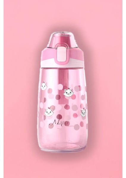 Disney Marie Lisanslı Silikon Tutacaklı Tritan Şişe (500ML)