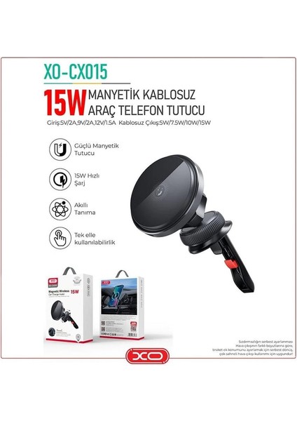 Şarjlı Araç Içi Telefon Tutucu