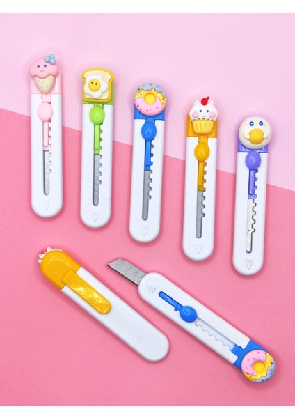 Mini Şekilli Maket Bıçağı - Sevimli Cupcake Kedi fırsatları