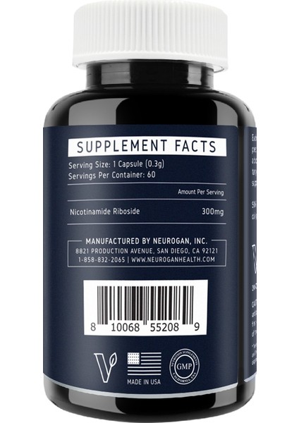 Nicotinamide Riboside (NR) 300 Mg 60 Kapsül NAD Öncüsü (Made In Usa)
