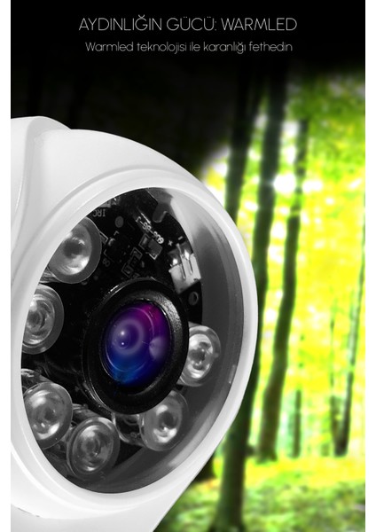 2 Kameralı Domie 2 Iç Kamera Set 1 Tb HDD Full Hd Renkli Gece Görüşlü Güvenlik Kamerası Sistemi