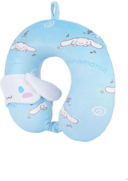 Sanrio Lisanslı Cinnamoroll Uyku Gözlüklü Hafızalı Sünger Boyun Yastığı modelleri