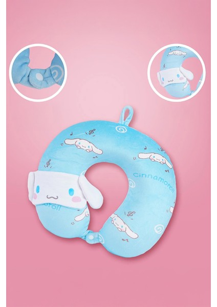 Sanrio Lisanslı Cinnamoroll Uyku Gözlüklü Hafızalı Sünger Boyun Yastığı fırsatları