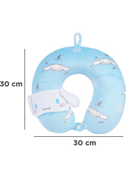 Sanrio Lisanslı Cinnamoroll Uyku Gözlüklü Hafızalı Sünger Boyun Yastığı indirimleri