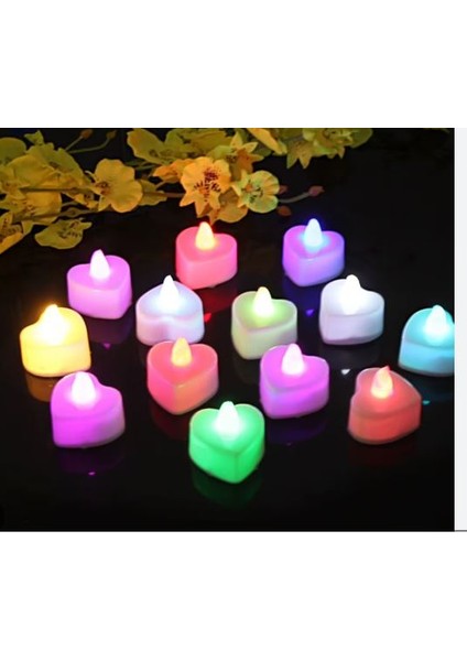 Wınlıght WL-00143R 24 Parça Renkli Kalpli LED Tealight Set