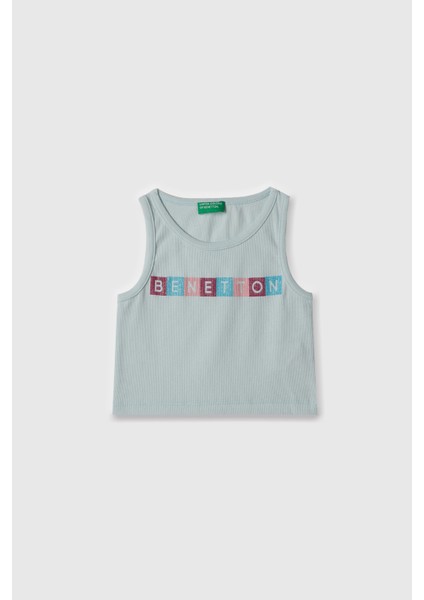 Benetton Kiz Cocuk Mavi Atlet