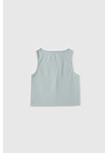 Benetton Kiz Cocuk Mavi Atlet