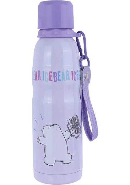 We Bare Bears Lisanslı Tutma Ipli Termos (600ml) - Kutup Ayı