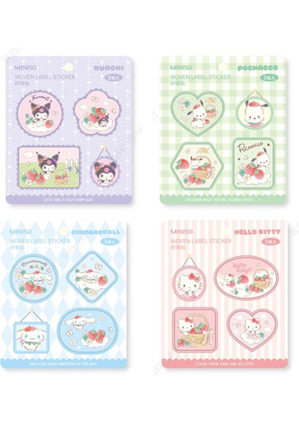 Sanrio Lisanslı Çilek Koleksiyonu Yapışkanlı Kumaş Sticker fiyatları