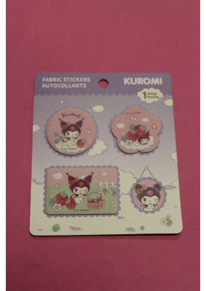 Sanrio Lisanslı Çilek Koleksiyonu Yapışkanlı Kumaş Sticker modelleri