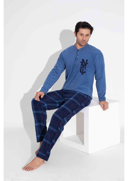 Erkek Polar Pijama Takımı Kışlık Erkek Pijama Takım Erkek Polar Takım 5214M