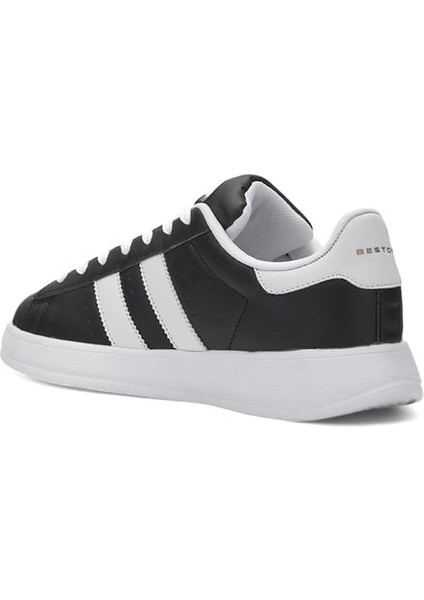 Unisex Siyah Beyaz Cilt Campüs Model Comfort Sneaker fırsatları