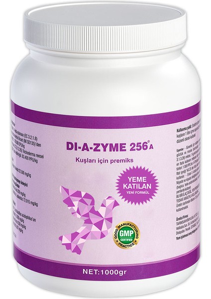 Dıazyme 256A Yeme Katılan 1kg Kuşlar Için Verim Arttırıcı