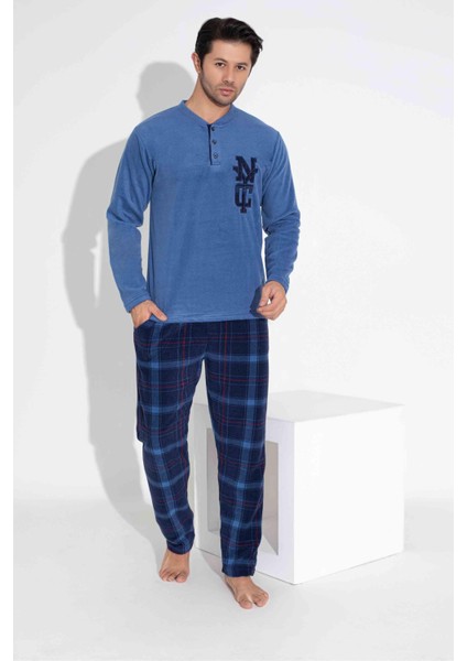 Erkek Polar Pijama Takımı Kışlık Erkek Pijama Takım Erkek Polar Takım 5214M