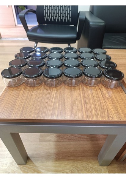 Cam Kavanoz 230 cc Siyah Kapaklı Magnolia Bal Reçel Tatlı Kavanozu 1 Adet / Tek Ebat fırsatları