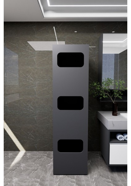 Lavina Banyo Kirli Sepetli Çamaşır Dolabı Antrasit fırsatları